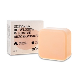 AUNA Brzoskwiniowa odżywka do włosów w kostce emolientowa 50 g