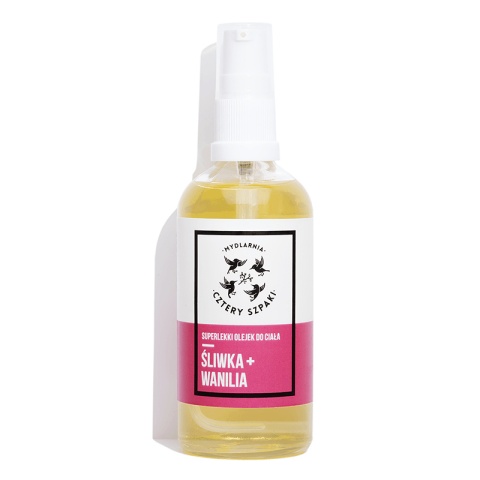 Olejek do ciała Śliwka + Wanilia 100 ml – lekki, odżywczy, szybko wchłaniający się kosmetyk