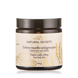 NATURAL SECRETS Ziołowe Masełko Pielęgnacyjne do twarzy, ciała i włosów 100 g
