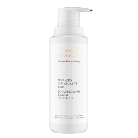 eeny meeny Zaawansowany balsam na cellulit 200 ml – kosmetyk w białym opakowaniu z różowymi akcentami