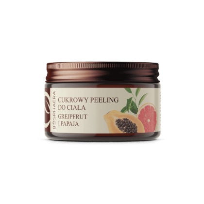 BOSPHAERA Cukrowy peeling do ciała grejpfrut i papaja 200 g