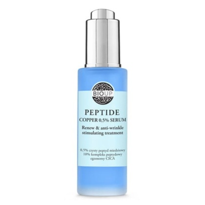 Bioup Odnawiające serum ujędrniające i przeciwzmarszczkowe z czystym peptydem miedziowym 0,5% 30 ml