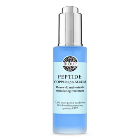Bioup Odnawiające serum ujędrniające i przeciwzmarszczkowe z czystym peptydem miedziowym 0,5% 30 ml