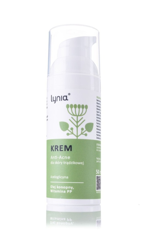 Lynia Anti-Acne Cream з азелогліцином (4%) та конопляною олією 50 мл