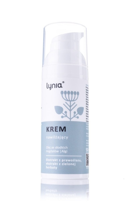Lynia Krem nawilżający z migdałem, algami, zieloną herbatą oraz prawoślazem 50 ml
