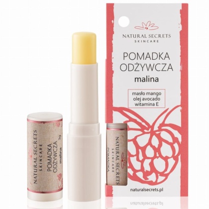 NATURAL SECRETS Живильна помада з маслом авокадо і вітаміном Е - Малина
