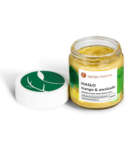 Opcja Natura Masło Mango i Awokado w szklanym słoiczku – naturalny kosmetyk do ciała