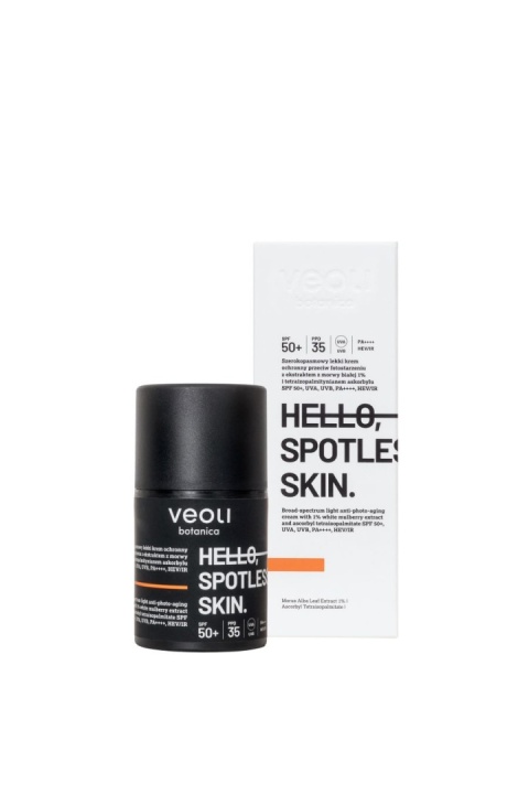 Легкий захисний крем Veoli botanica SPF 50+ ПРИВІТ, БЕЗДОГАННА ШКІРА