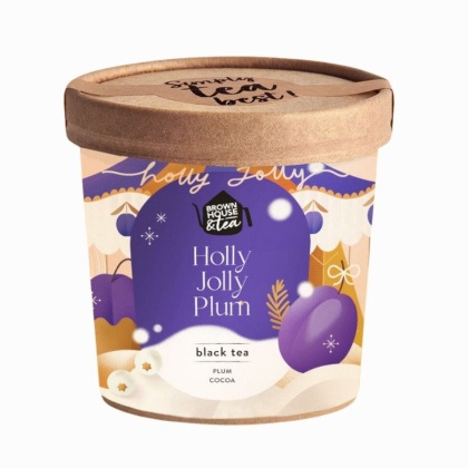 BROWN HOUSE&TEA HOLLY JOLLY PLUM – czarna herbata śliwkowo-kakaowa 50 g