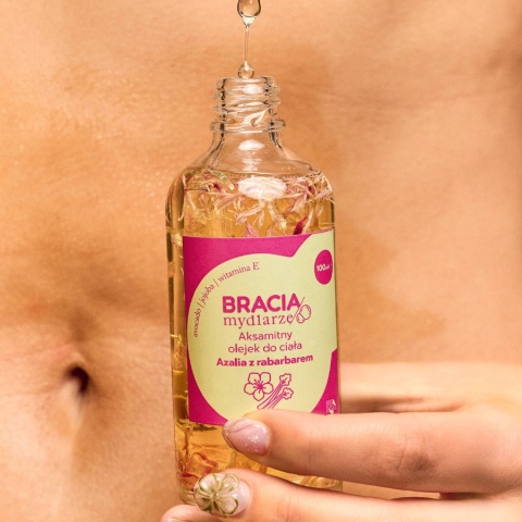Bracia Mydlarze Aksamitny olejek do ciała Azalia z rabarbarem 100 ml