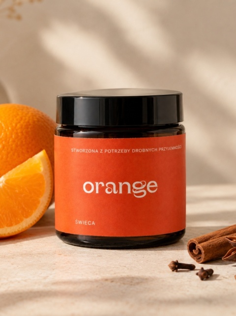 Świeca sojowa o zapachu korzennej pomarańczy ORANGE 120 ml
