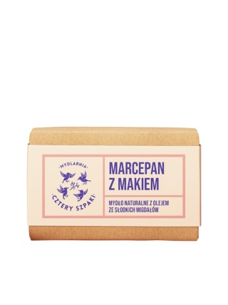MYDLARNIA CZTERY SZPAKI Naturalne mydło w kostce Marcepan z makiem