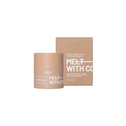 Veoli botanica Emulgujące masełko nawilżające do zmywania makijażu i SPF do skóry suchej i odwodnionej MELT WITH COMFORT