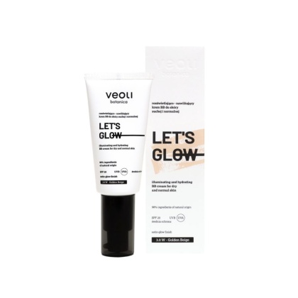 Veoli botanica Rozświetlająco-nawilżający krem BB do skóry suchej i normalnej 3.0 W Golden Beige LET'S GLOW