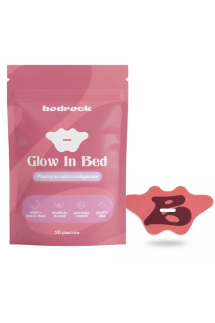bedrock Glow in Bed z kolagenem — plastry na usta do spania