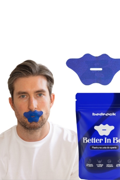 bedrock Plastry na usta do spania - blue